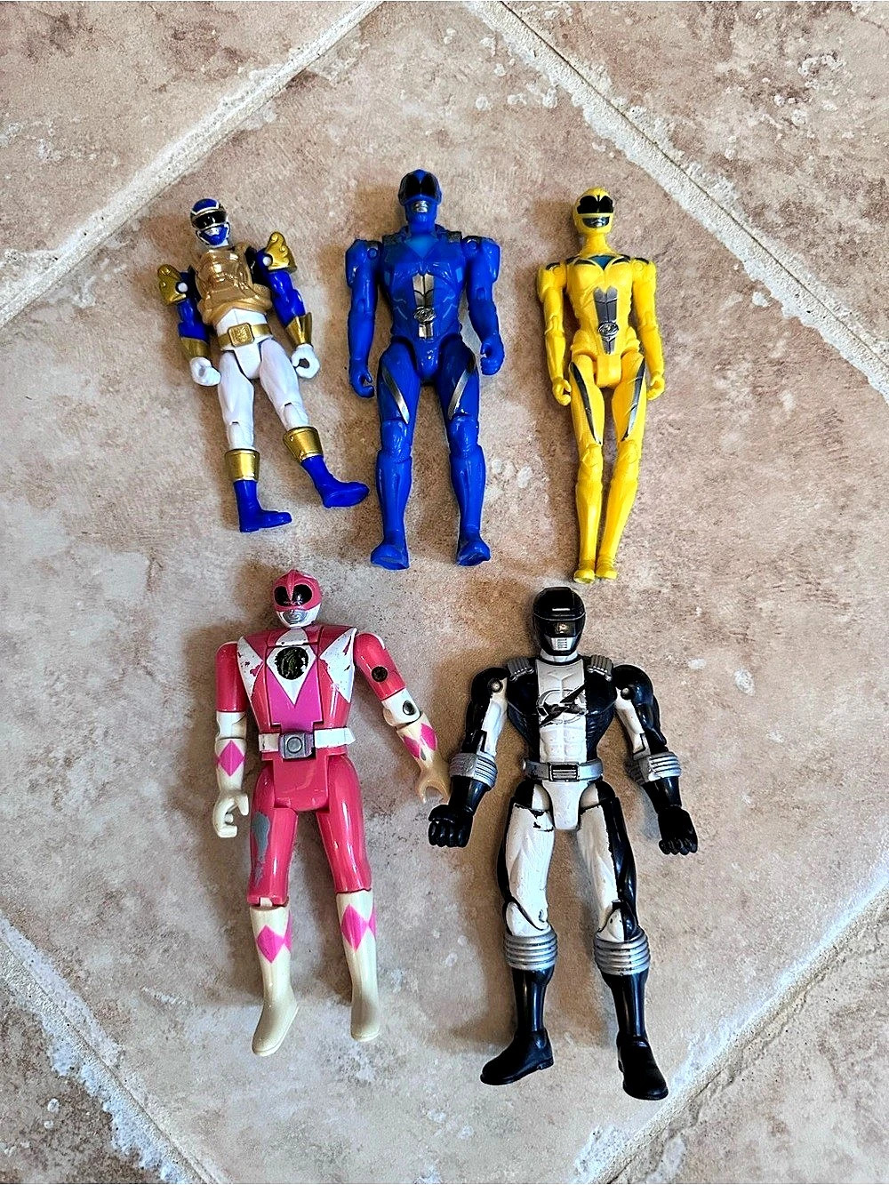 Vintage & Modern Power Rangers Figure Bundle 1993 Pink Ranger 2017 Movie